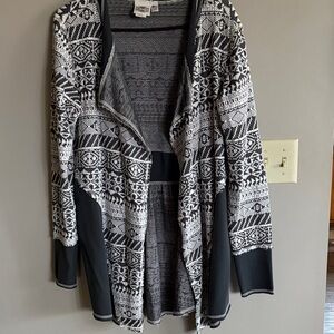 Western Print Knit Cardigan